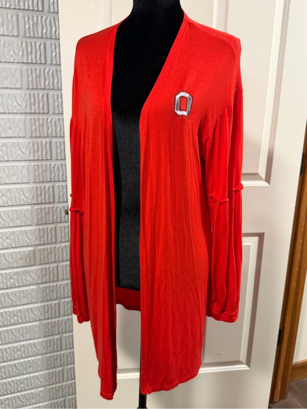 Gameday Couture Ohio State Buckeyes Open Cardigan XL Red Lightweight Duster